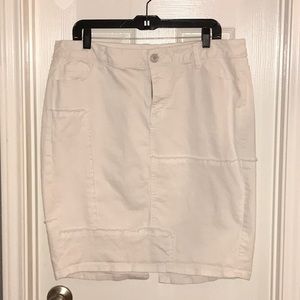 White Jean Skirt, Lane Bryant